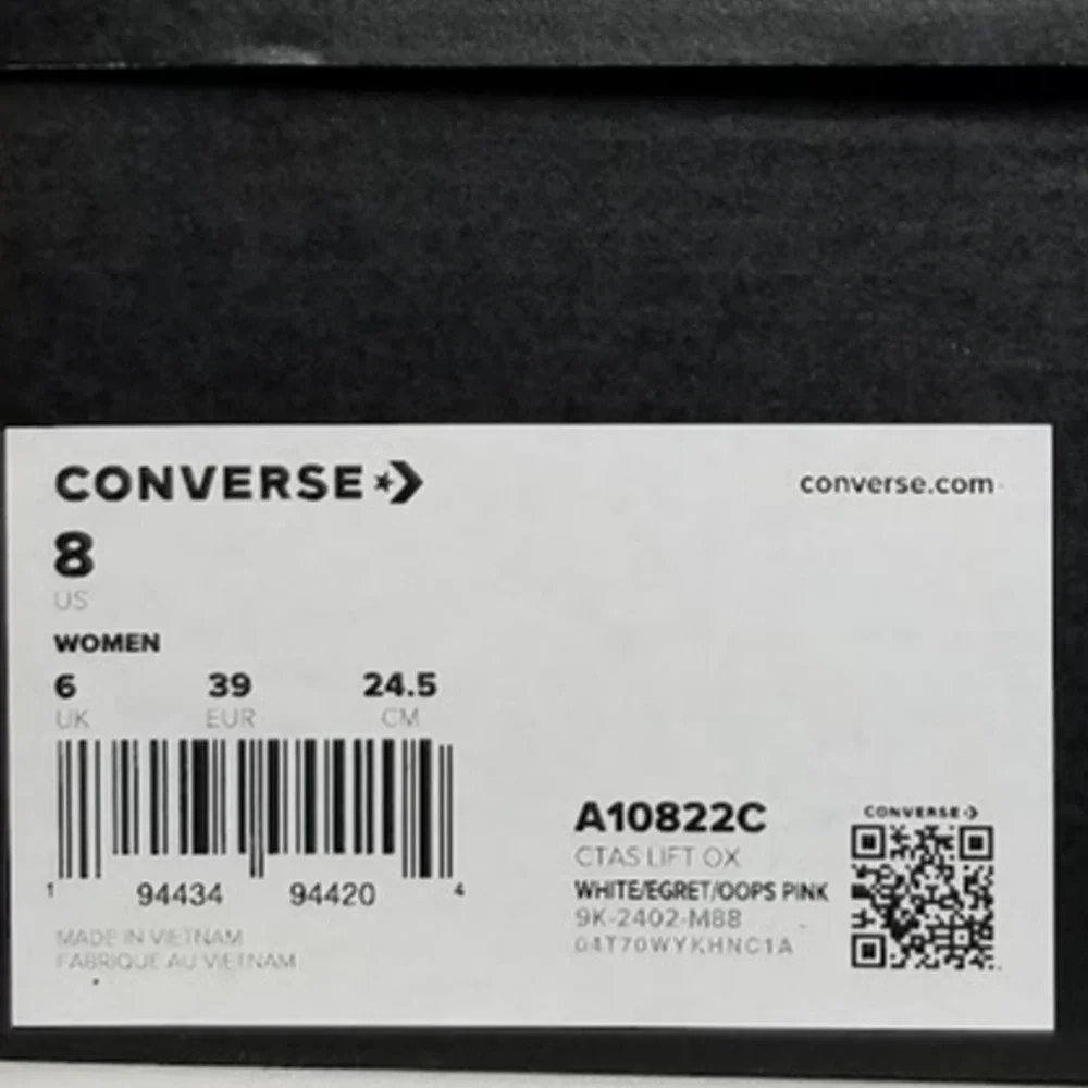 Converse Women's CTAS Lift Platform Oxfords Summer Embroidery Size 8 A10822C NWT - Picture 6 of 6